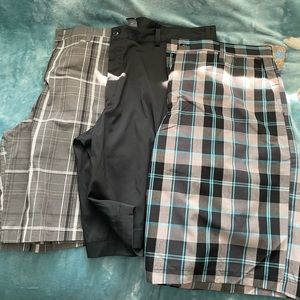Three (3) Golf Shorts: 2 Burnside and 1 Nike